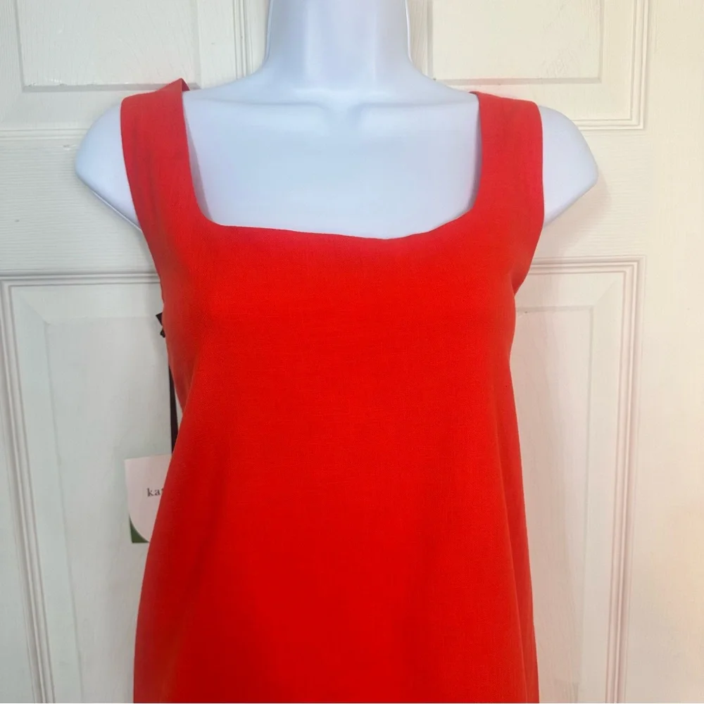 Kate Spade x Target Red Dress Sleeveless Scalloped Hem Mini Dress Size M‎ NWT